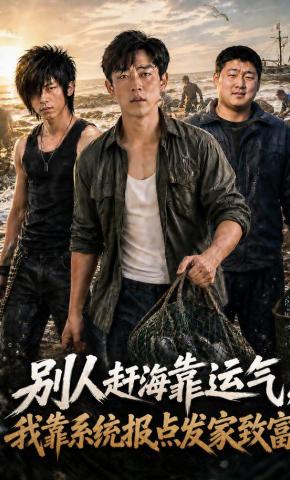 短剧别人赶海靠运气，我靠系统报点发家致富海报