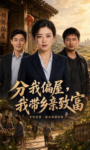短剧《分我偏屋，我带乡亲致富》海报