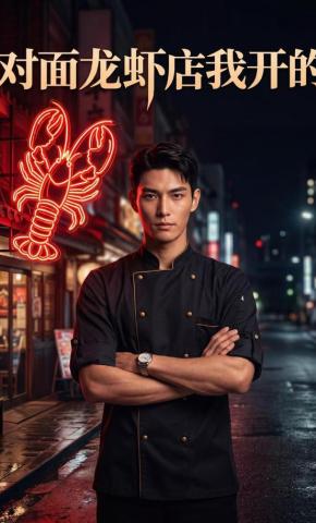 短剧《对面龙虾店我开的》海报