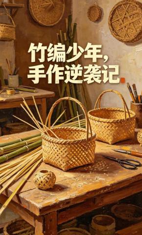 短剧《竹编少年，手作逆袭记》海报
