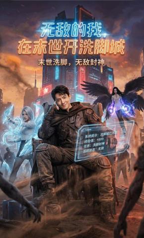 短剧《无敌的我，在末世开洗脚城》海报