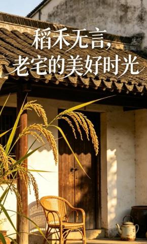 短剧《稻禾无言，老宅的美好时光》海报