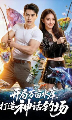 短剧《开局万亩水库，打造神话钓场》海报
