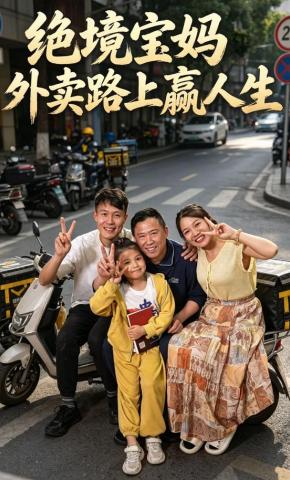 短剧《绝境宝妈：外卖路上赢人生》海报
