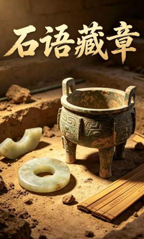 短剧《石语藏章》海报