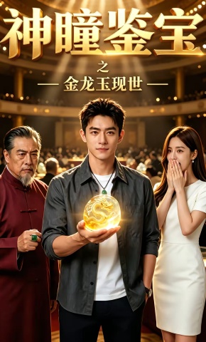短剧《神瞳鉴宝之金龙玉现世》海报