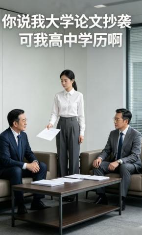 短剧《你说我大学论文抄袭？可我高中学历啊》海报