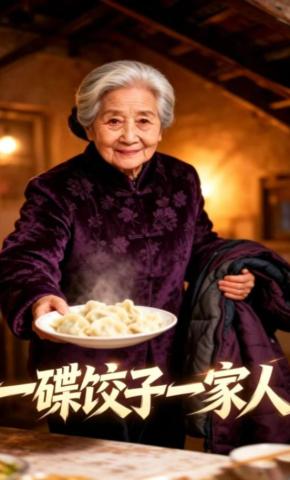 短剧《一碟饺子一家人》海报