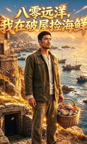 短剧《八零远洋，我在破屋捡海鲜》海报