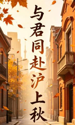 短剧《与君同赴沪上秋》海报