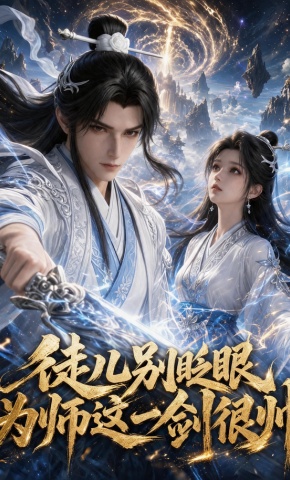 短剧《徒儿别眨眼，为师这一剑很帅》海报