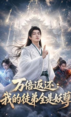 短剧《万倍返还：我的徒弟全是妖孽》海报