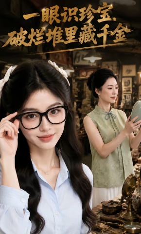 短剧《一眼识珍宝，破烂堆里藏千金》海报