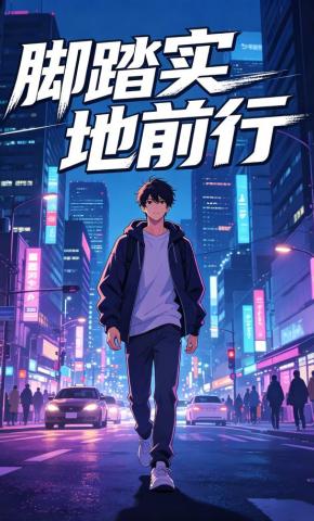 短剧《脚踏实地前行》海报