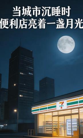 短剧《当城市沉睡时便利店亮着一盏月光》海报