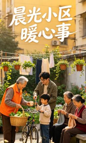 短剧《晨光小区的暖心事》海报