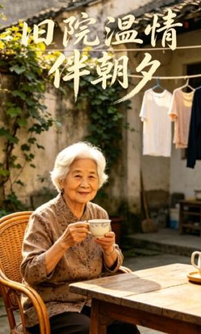 短剧《旧院温情伴朝夕》海报