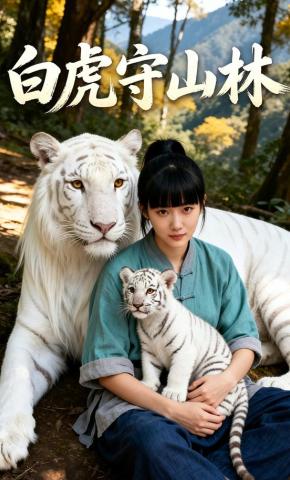 短剧《白虎守山林》海报