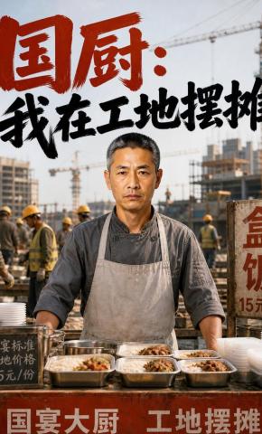 短剧国厨：我在工地摆摊海报