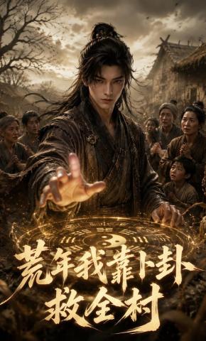 短剧《荒年我靠卜卦救全村》海报