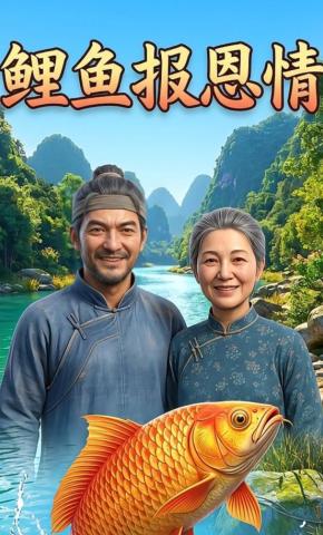 短剧《鲤鱼报恩情》海报