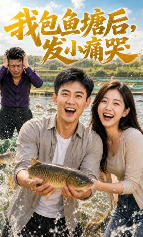 短剧《我包鱼塘后，发小痛哭》海报