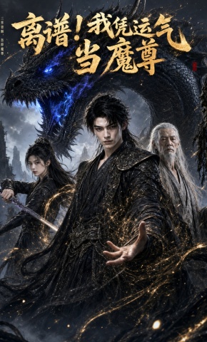 短剧《离谱！我凭运气当魔尊》海报