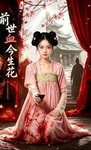 短剧《前世血，今生花》海报