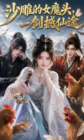 短剧《沙雕的女魔头，一剑撼仙途》海报