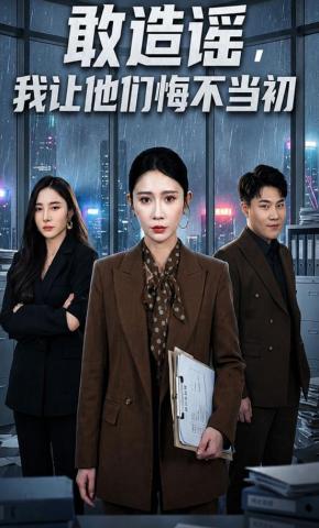 短剧《敢造谣，我让他们悔不当初》海报
