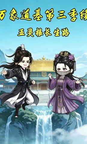 短剧《万象道基第三季续五灵根长生路》海报