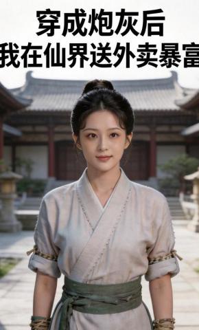 短剧《穿成炮灰后我在仙界送外卖暴富》海报