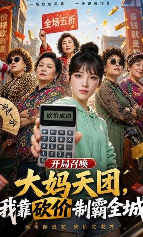 短剧《开局召唤大妈天团，我靠砍价制霸全城》海报