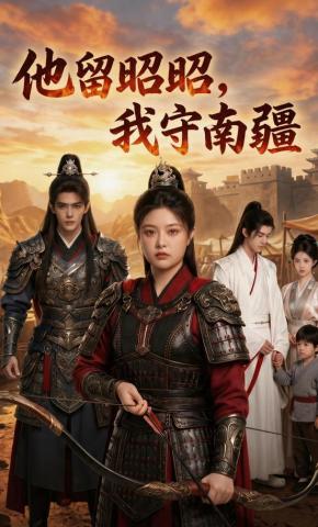 短剧《他留昭昭，我守南疆》海报