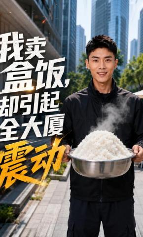 短剧《我卖盒饭，却引起全大厦震动》海报