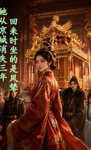短剧《她从京城消失三年回来时坐的是凤辇》海报