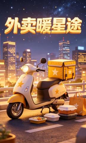 短剧《外卖暖星途》海报