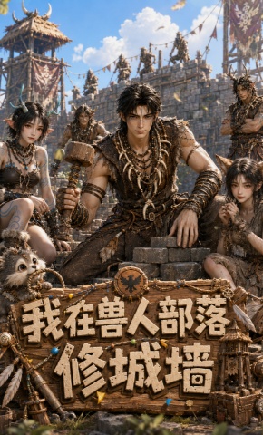 短剧《我在兽人部落修城墙》海报