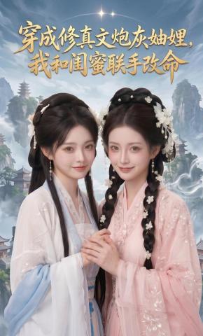 短剧《穿成修真文炮灰妯娌，我和闺蜜联手改命》海报