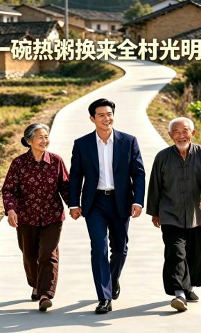 短剧《一碗热粥换来全村光明》海报