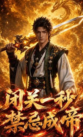 短剧《闭关一秒禁忌成帝》海报