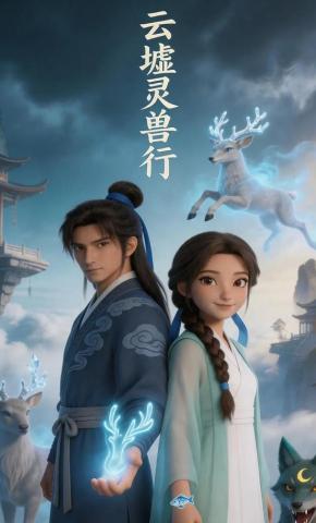 短剧《云墟灵兽行》海报