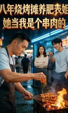 短剧《八年烧烤摊养肥表姐她当我是个串肉的》海报