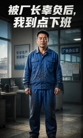 短剧《被厂长辜负后，我到点下班》海报