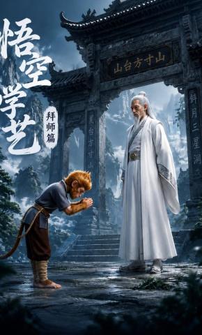 短剧《悟空学艺拜师篇》海报