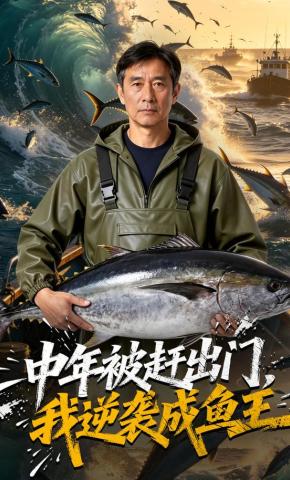 短剧《中年被赶出门，我逆袭成鱼王》海报