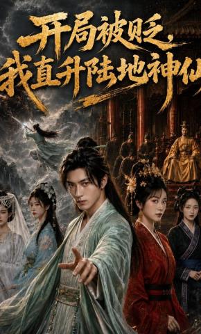 短剧《开局被贬，我直升陆地神仙》海报