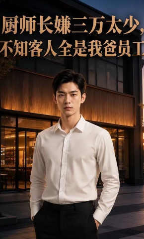短剧《厨师长嫌三万太少，不知客人全是我爸员工》海报