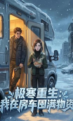 短剧《极寒重生：我在房车囤满物资》海报