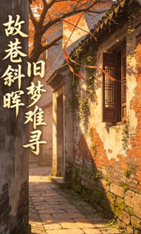 短剧《故巷斜晖，旧梦难寻》海报